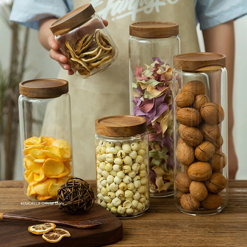 Verre avec couvercle en bois