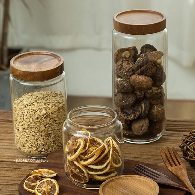 Verre avec couvercle en bois