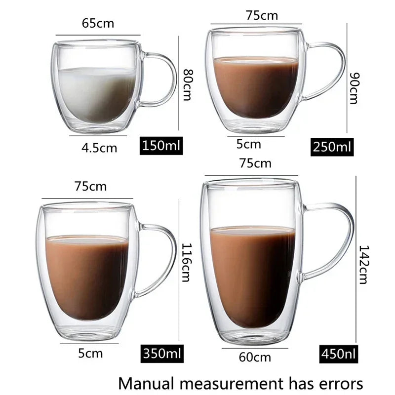 Doppelwandiger Glasbecher 80 - 650ml