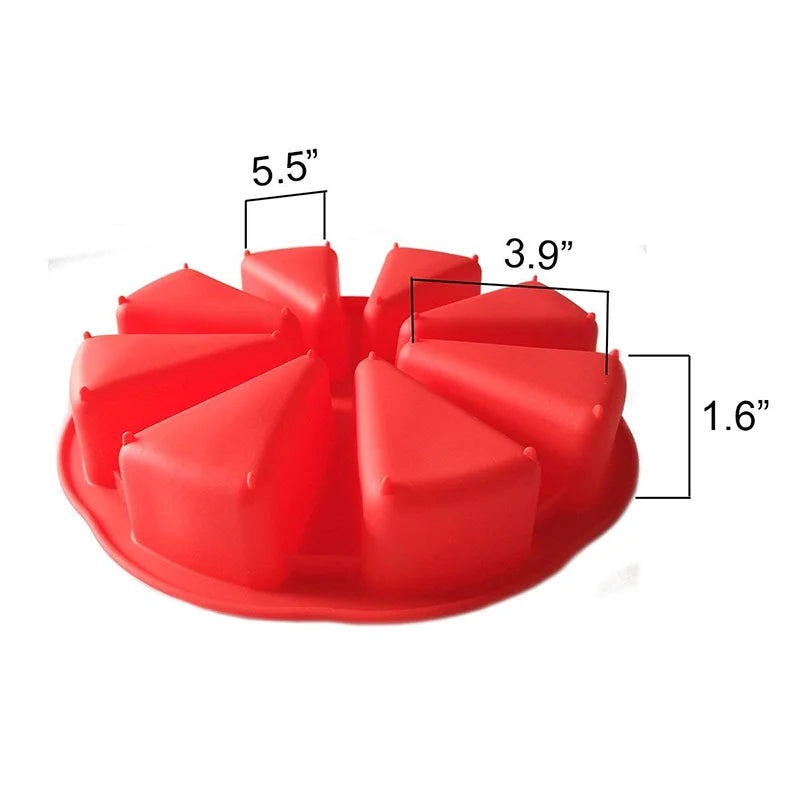 Silikon-Kuchenform mit 8 dreieckigen Gittern