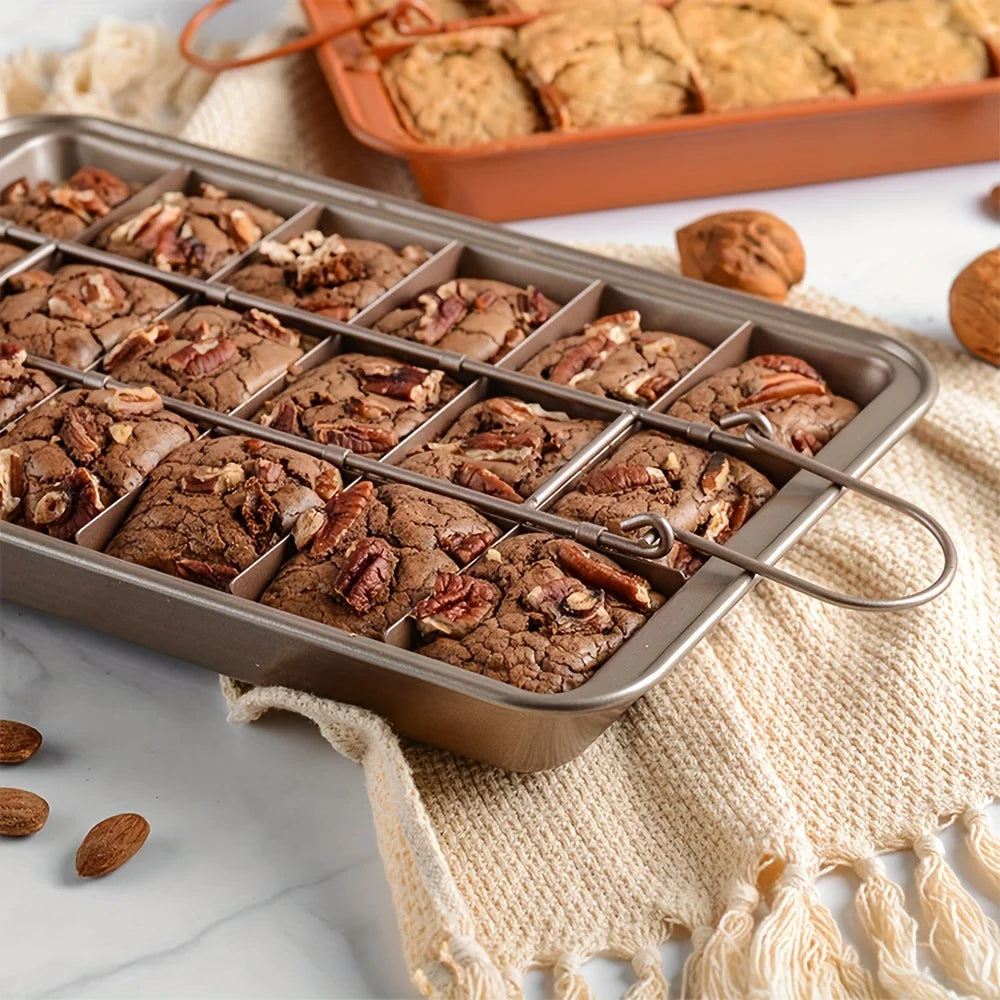 Brownie-Backform mit Unterteilungen