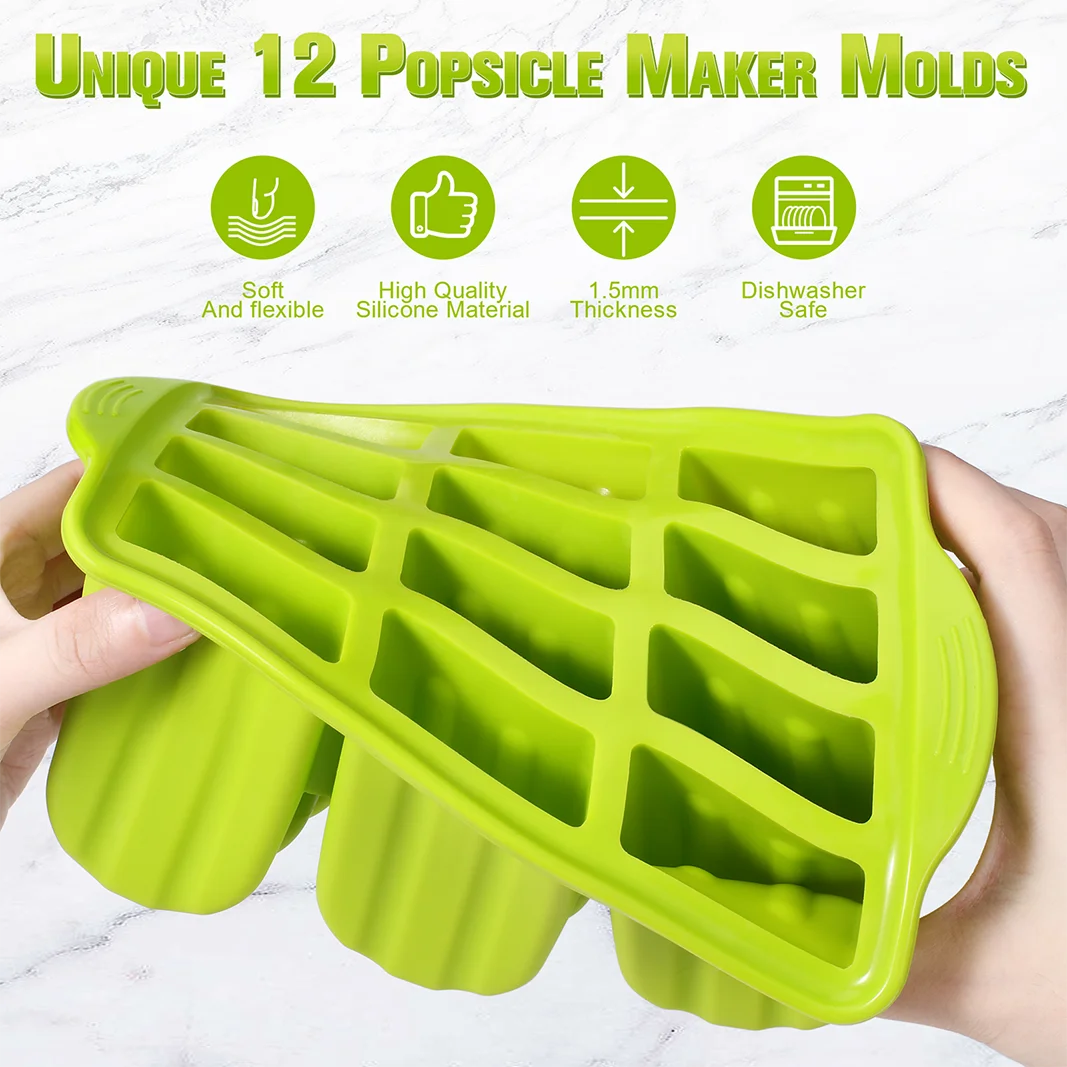 Popsicle shape silicone mold